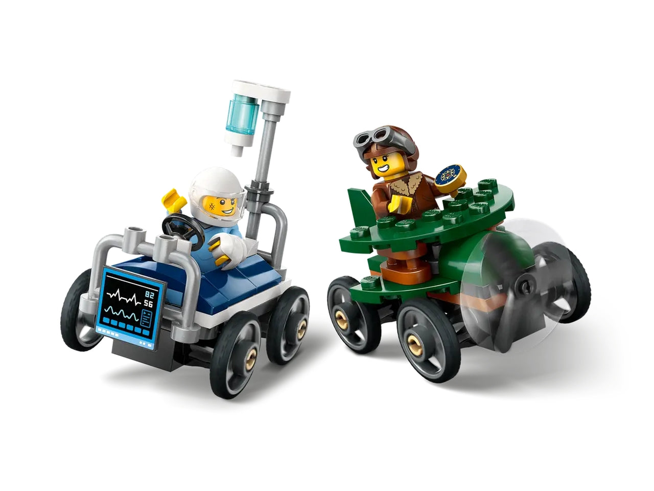 Lego City great vehicles pack veicoli da corsa: aereo contro letto dâospedale 70 pezzi per etÃ  5+ 60459
