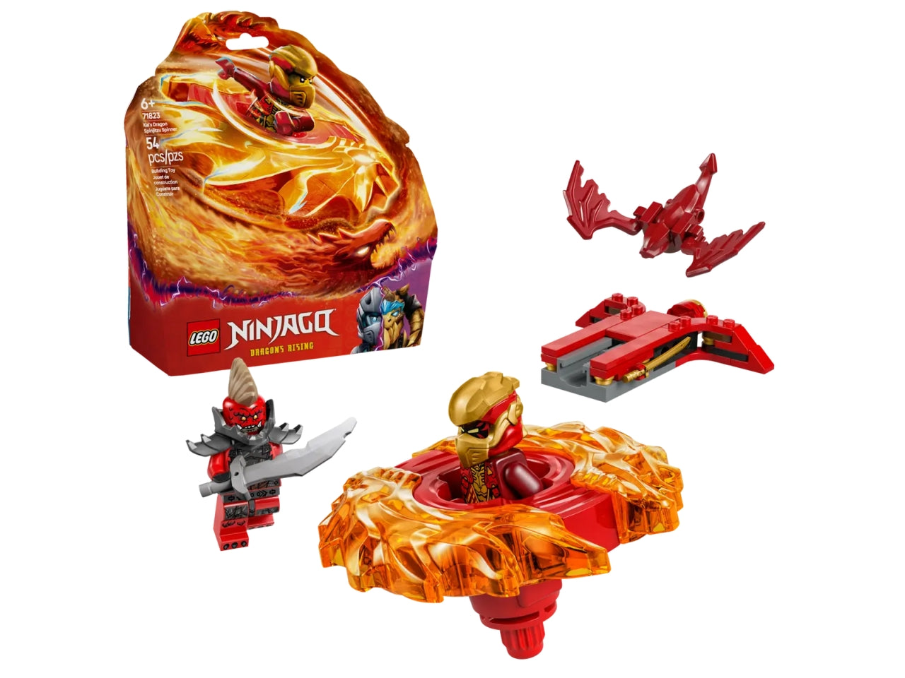 Lego Ninjago spinner del drago spinjitzu di kai 54 pezzi per etÃ  6+ 71823 $