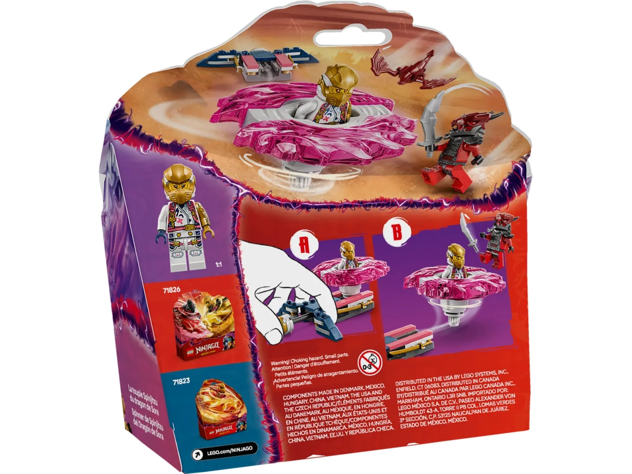 Lego Ninjago spinner del drago spinjitzu di sora 56 pezzi per etÃ  6+ 71824