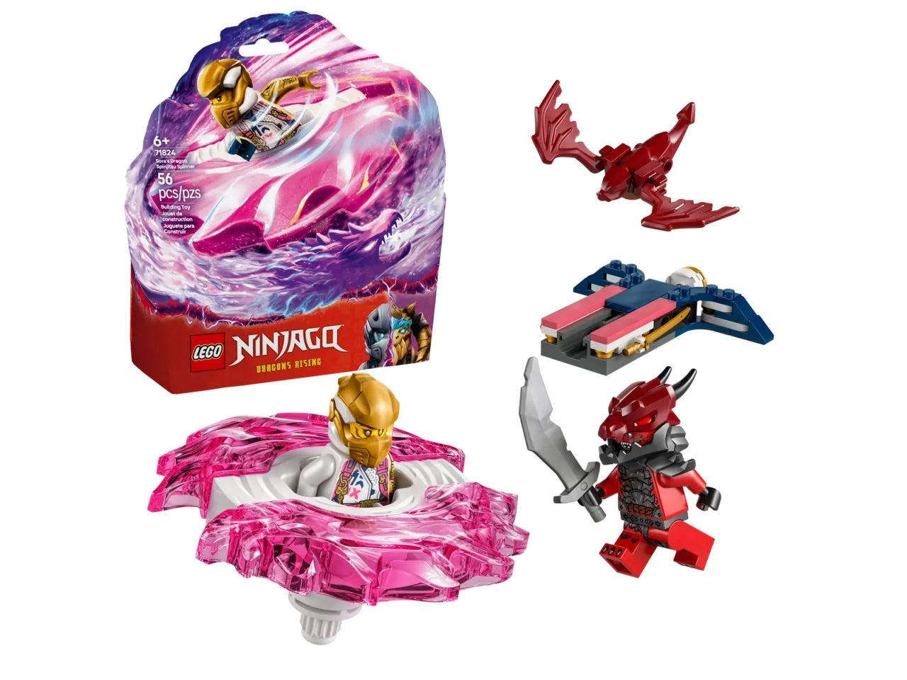 Lego Ninjago spinner del drago spinjitzu di sora 56 pezzi per etÃ  6+ 71824