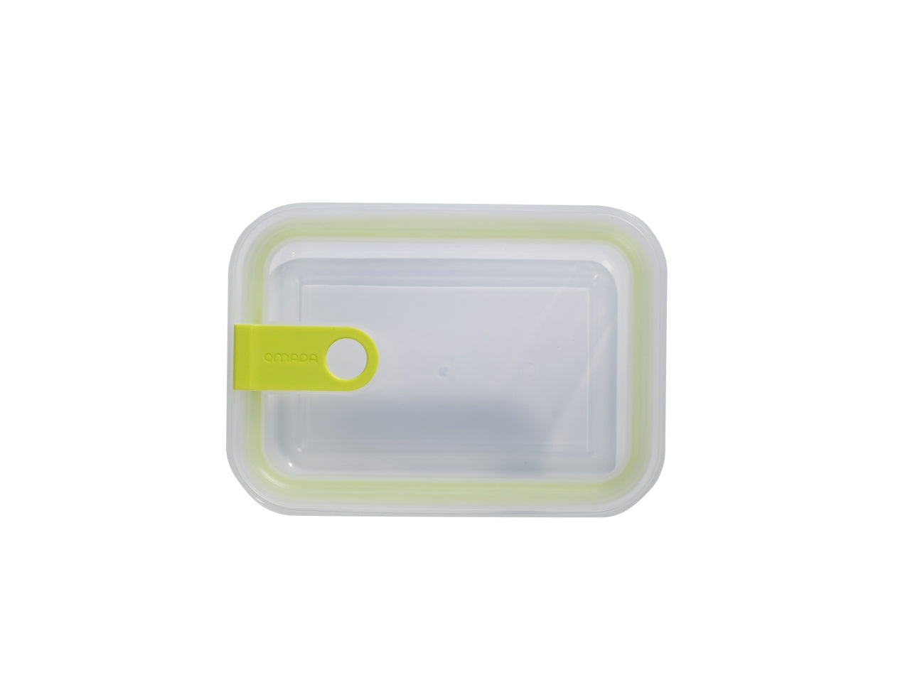 Contenitore rettangolare 1,1l 15x21xh.7,5cm colore verde acido