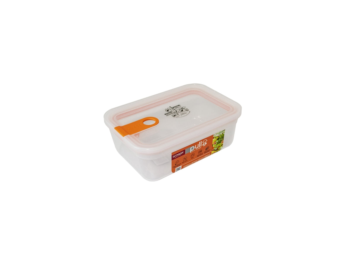 Contenitore rettangolare 1,1l 15x21xh.7,5cm colore arancio