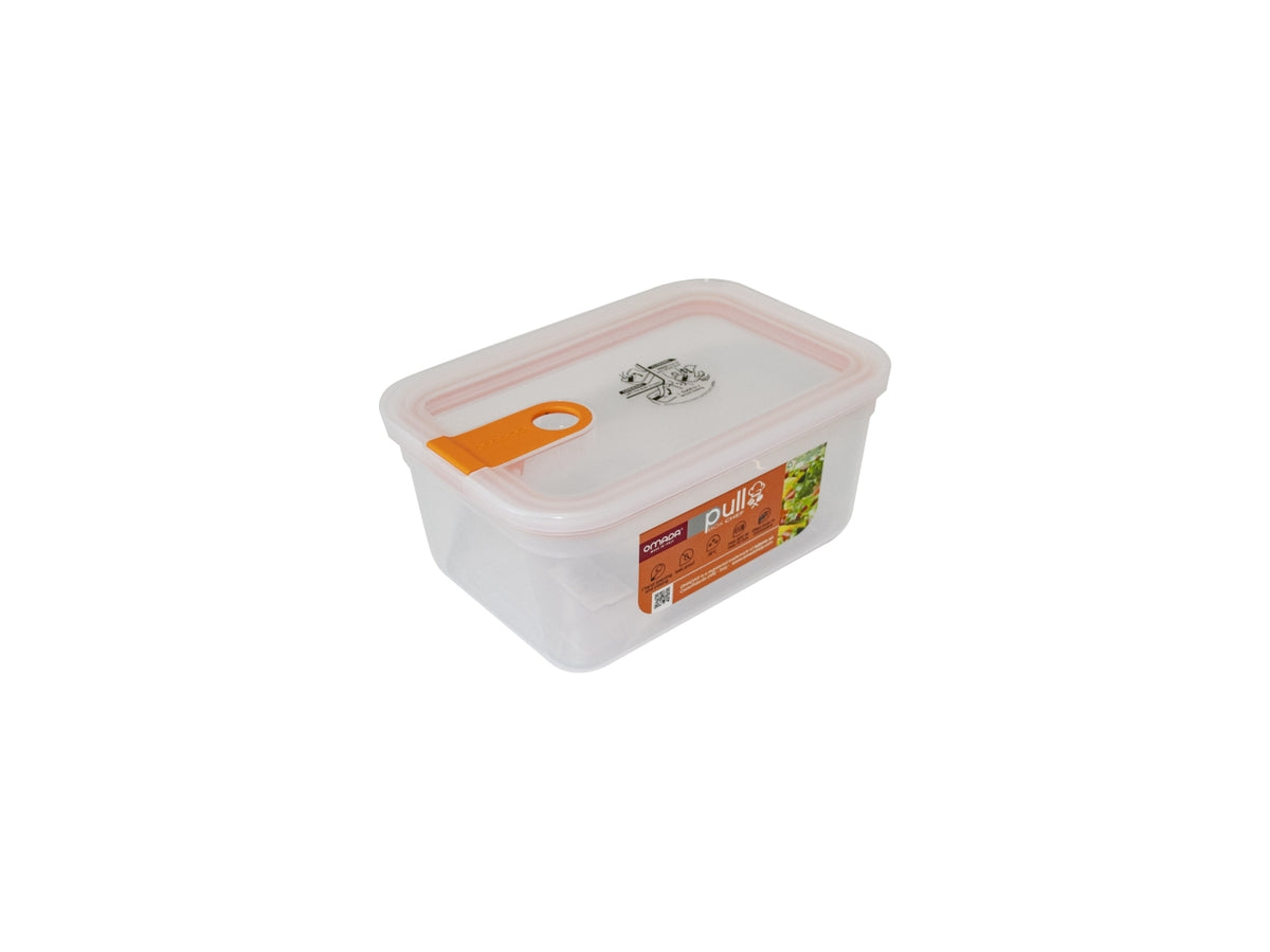Contenitore rettangolare 1,5l 15x21xh.9,5cm colore arancio
