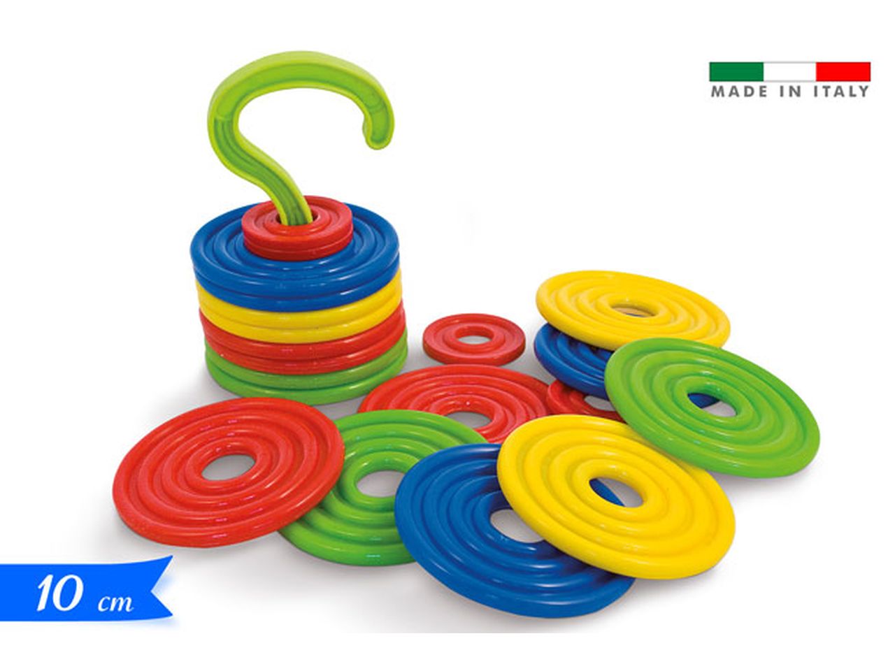 Gioco piastra 100 con gancio 10cm