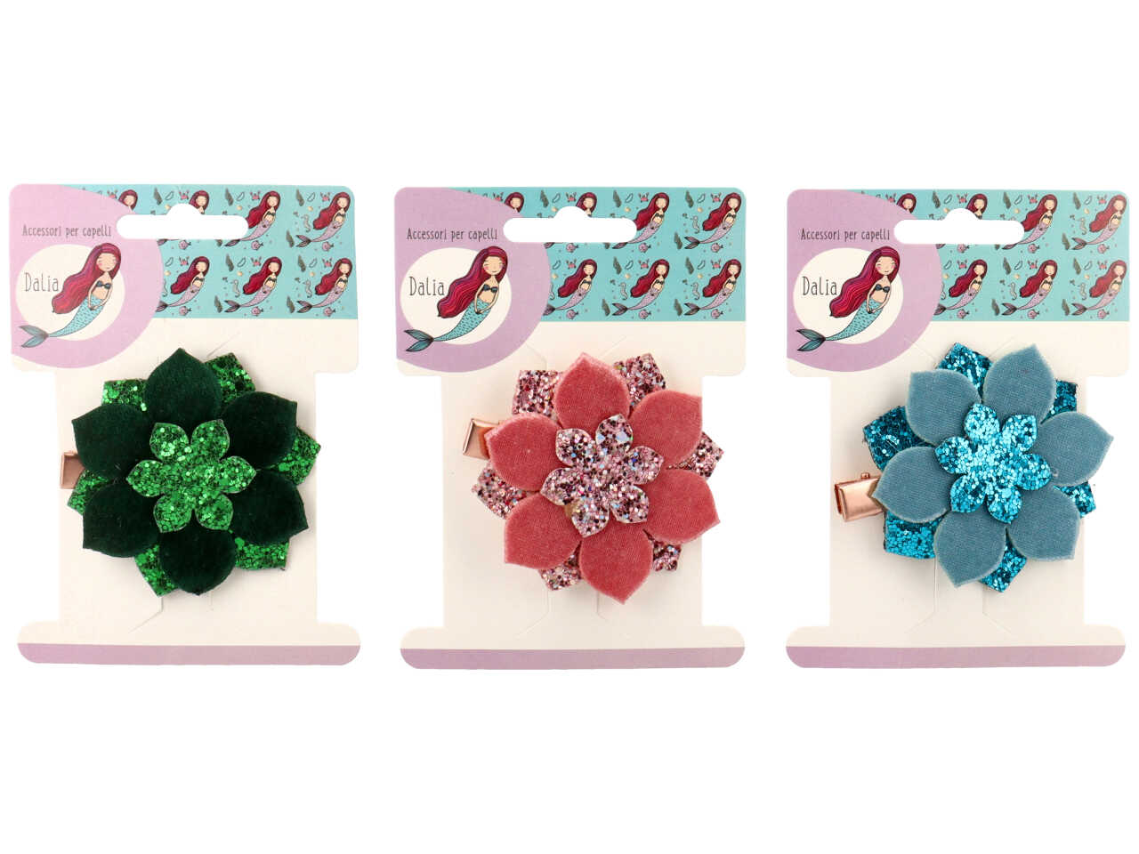 Becco con fiore glitterato