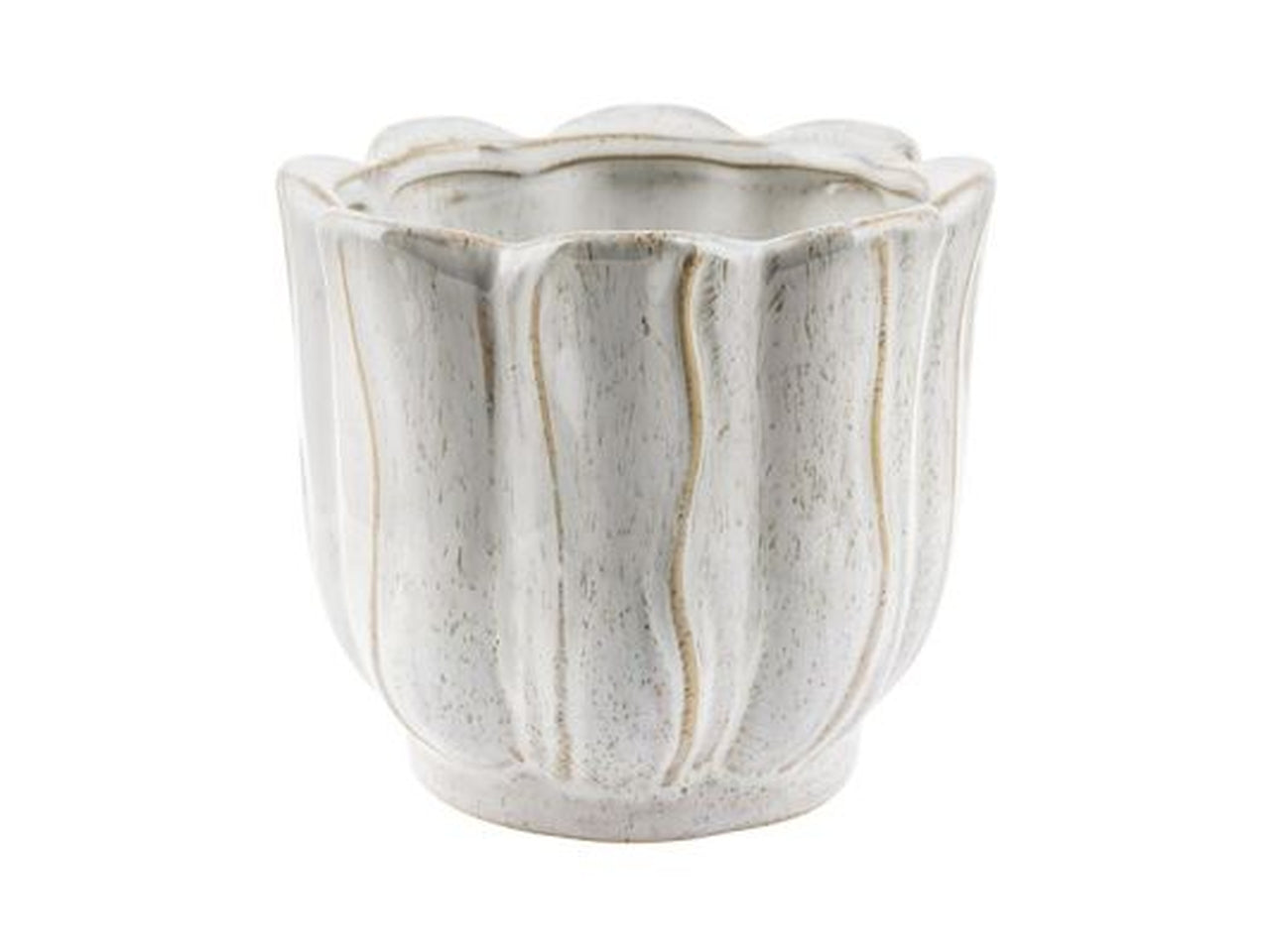Vaso ceramica bianco h.125xd.156