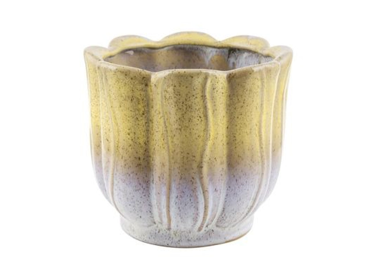 Vaso ceramica giallo h.125xd.156