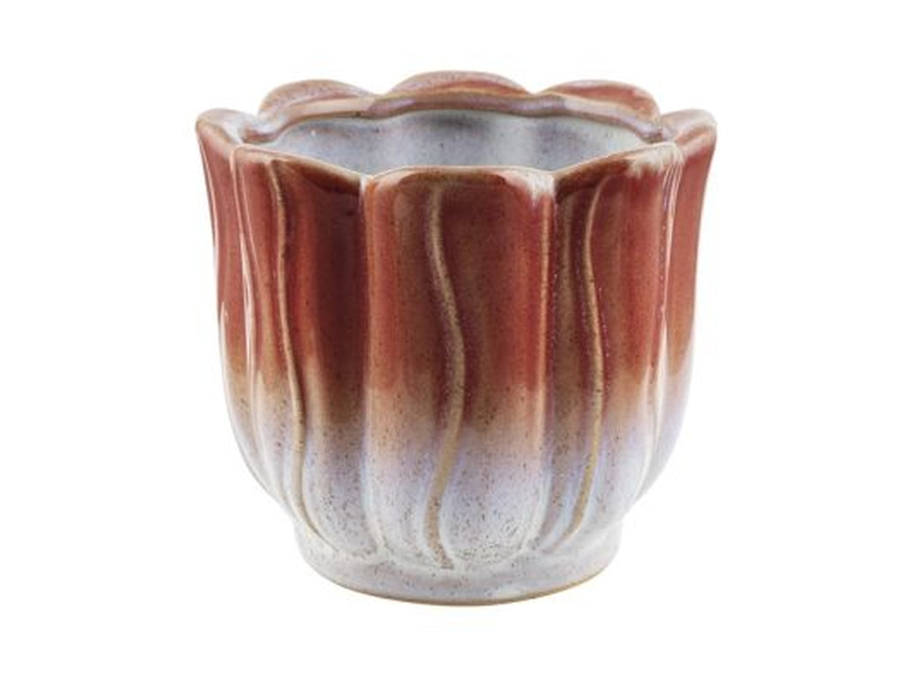 Vaso ceramica rosso h.125xd.156