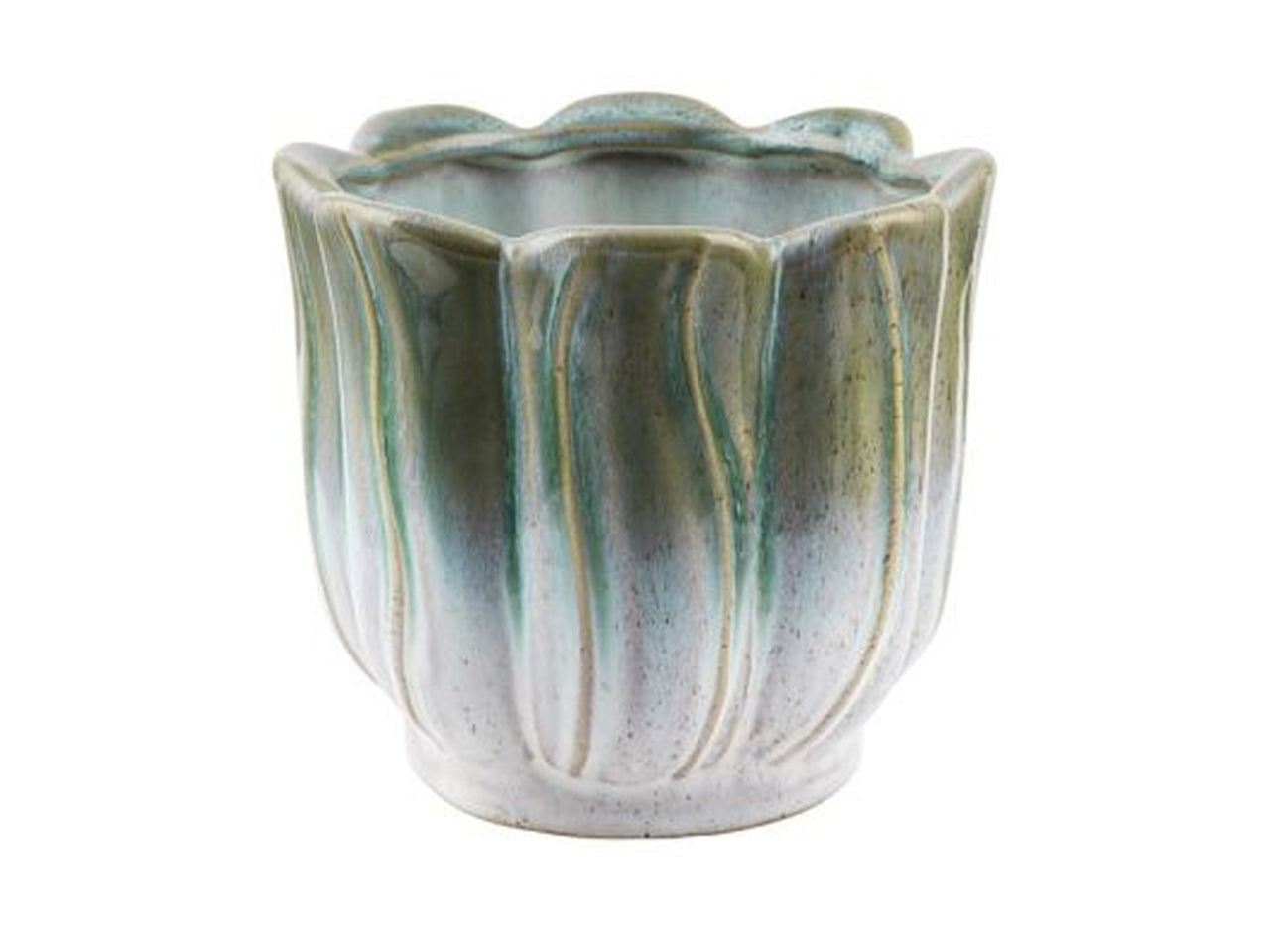 Vaso ceramica verde h.125xd.156