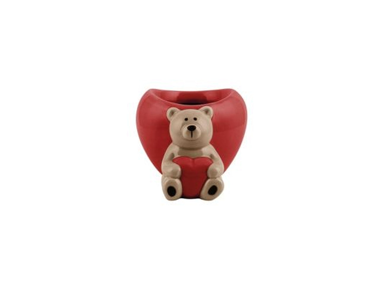 Orsetto cuore ceramica marrone h.74x120x96