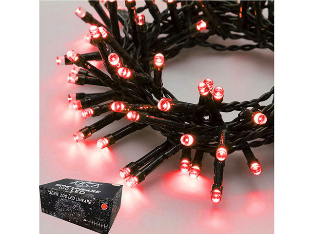Catena luci 200led rosso uso esterno