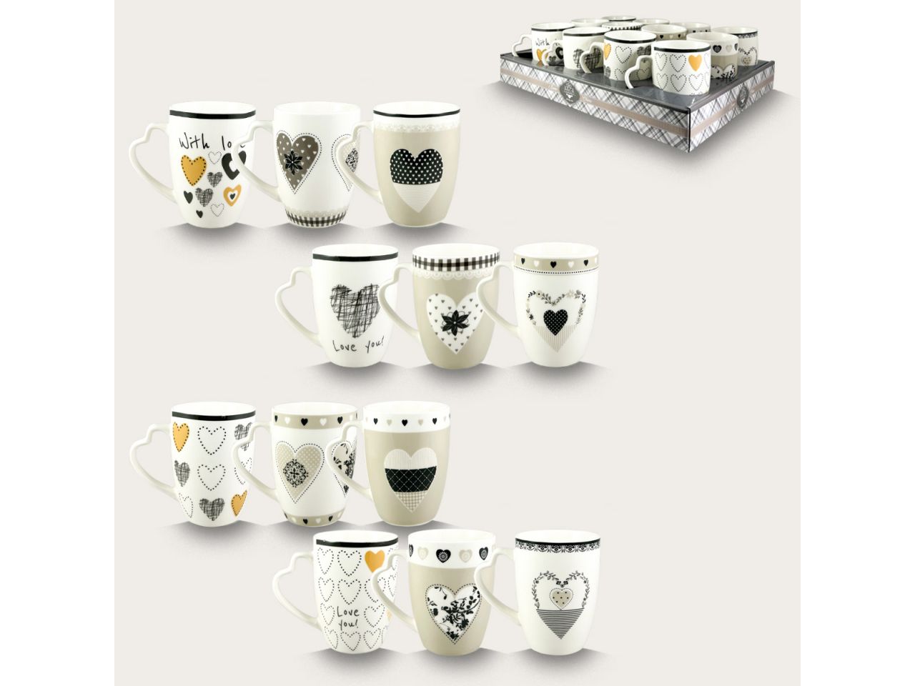 Tazza mug 34cl modelli assortiti