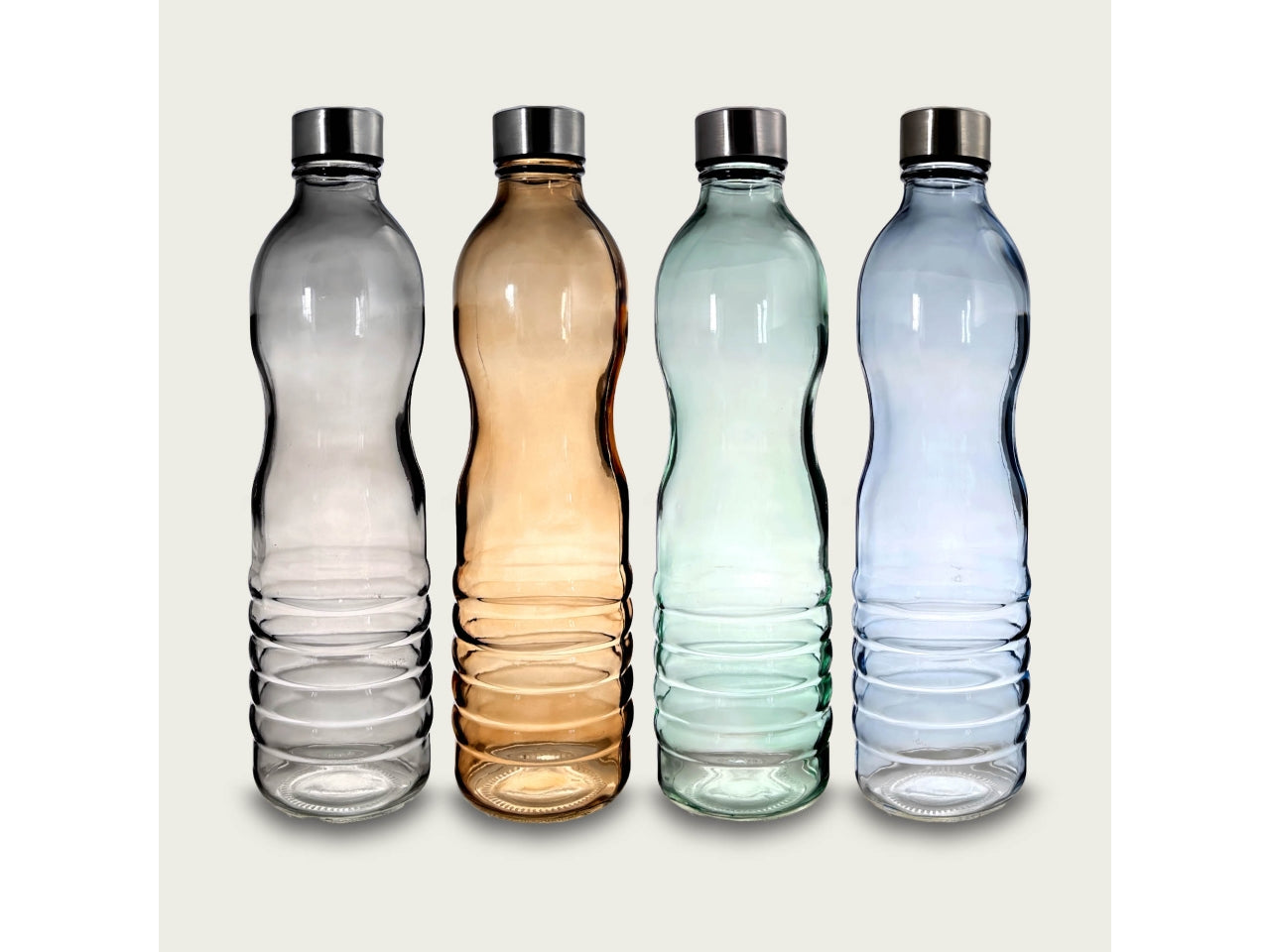Bottiglia vetro 1.2 lt colori assortiti