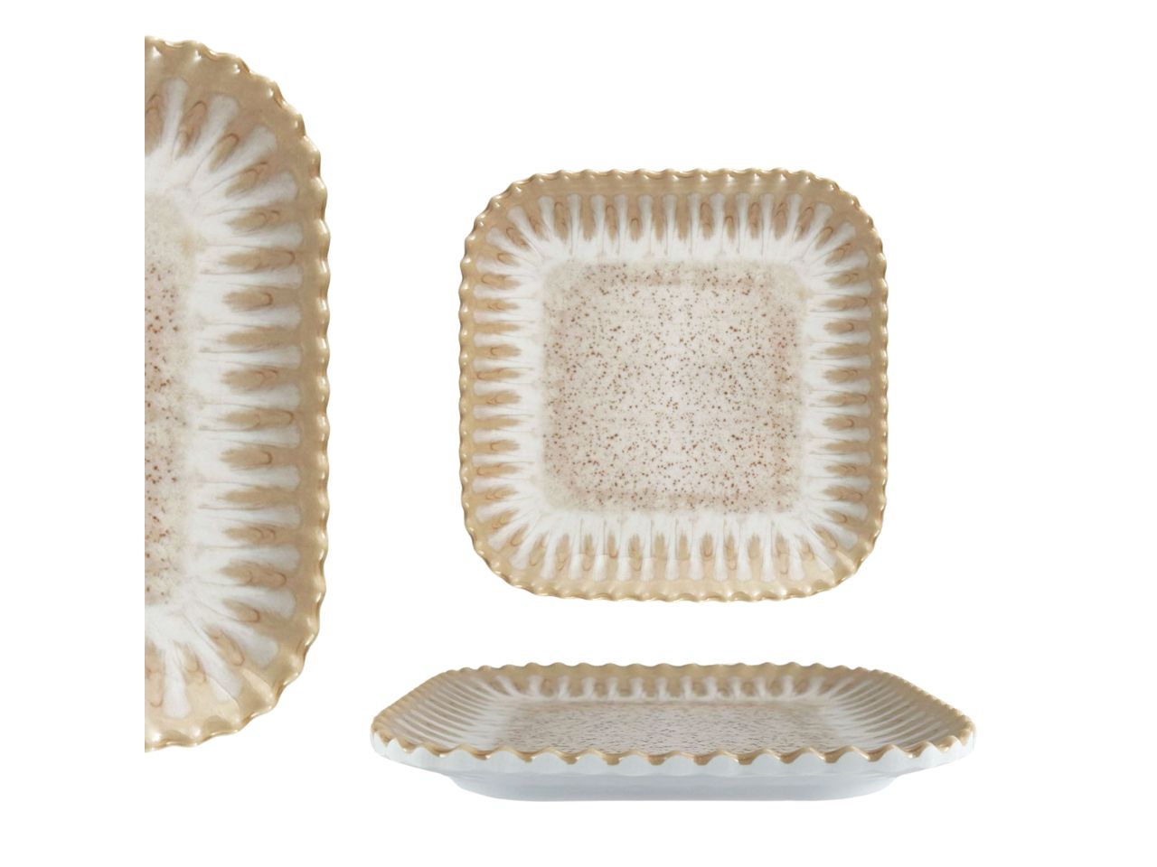 Vassoio quadrato in melamina tortora 17x17 cm - Maison TortorÃ 