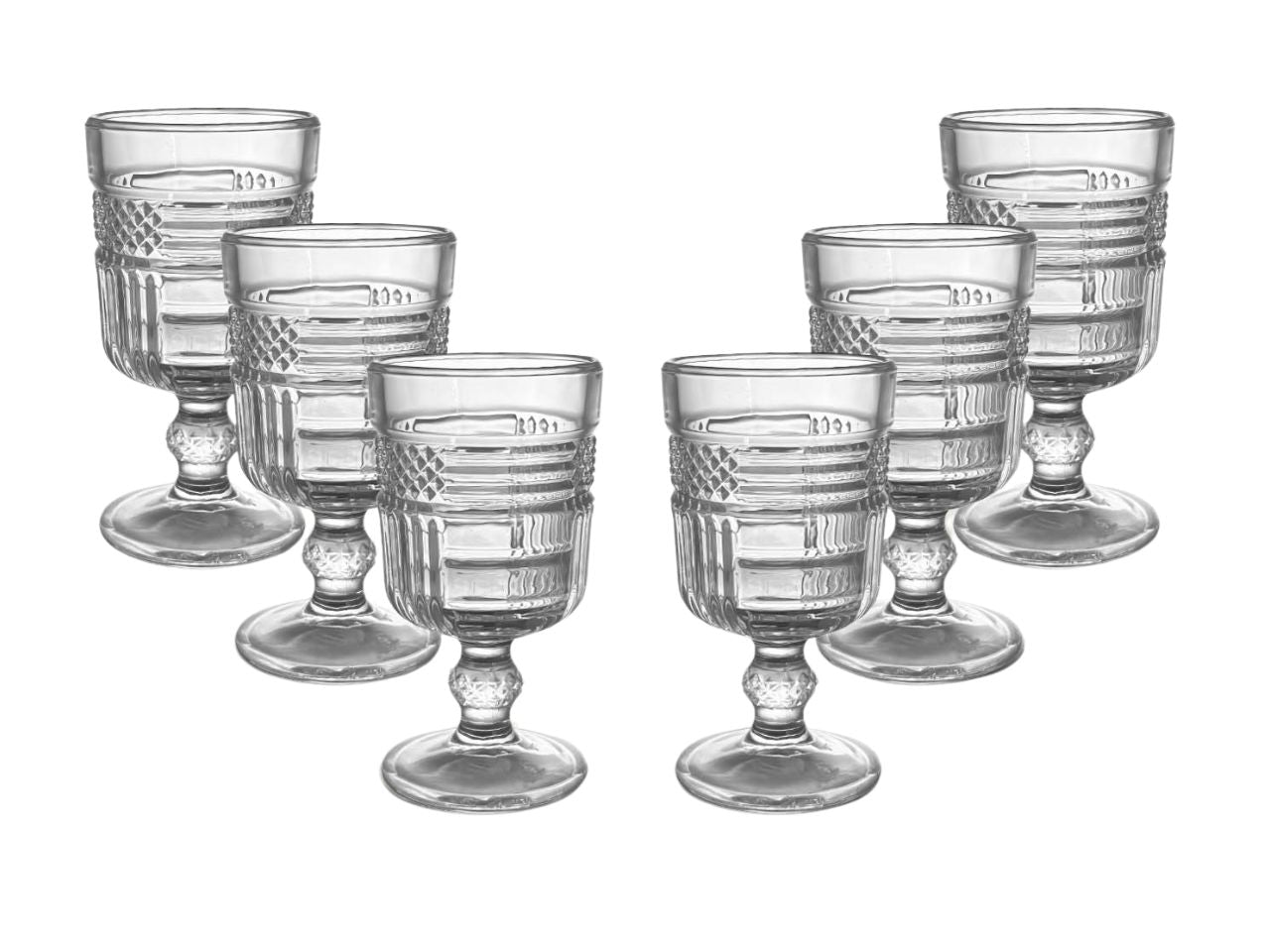 Bicchieri amaro in vetro 65ml trasparenti stile classico set da 6 bicchieri, Crystal, linea Old Fashioned - Maison TortorÃ 