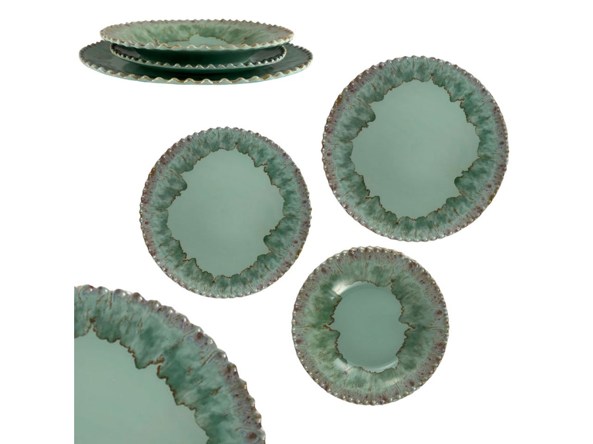 Piatto fondo in melamina verde acqua 24 cm - Maison TortorÃ 