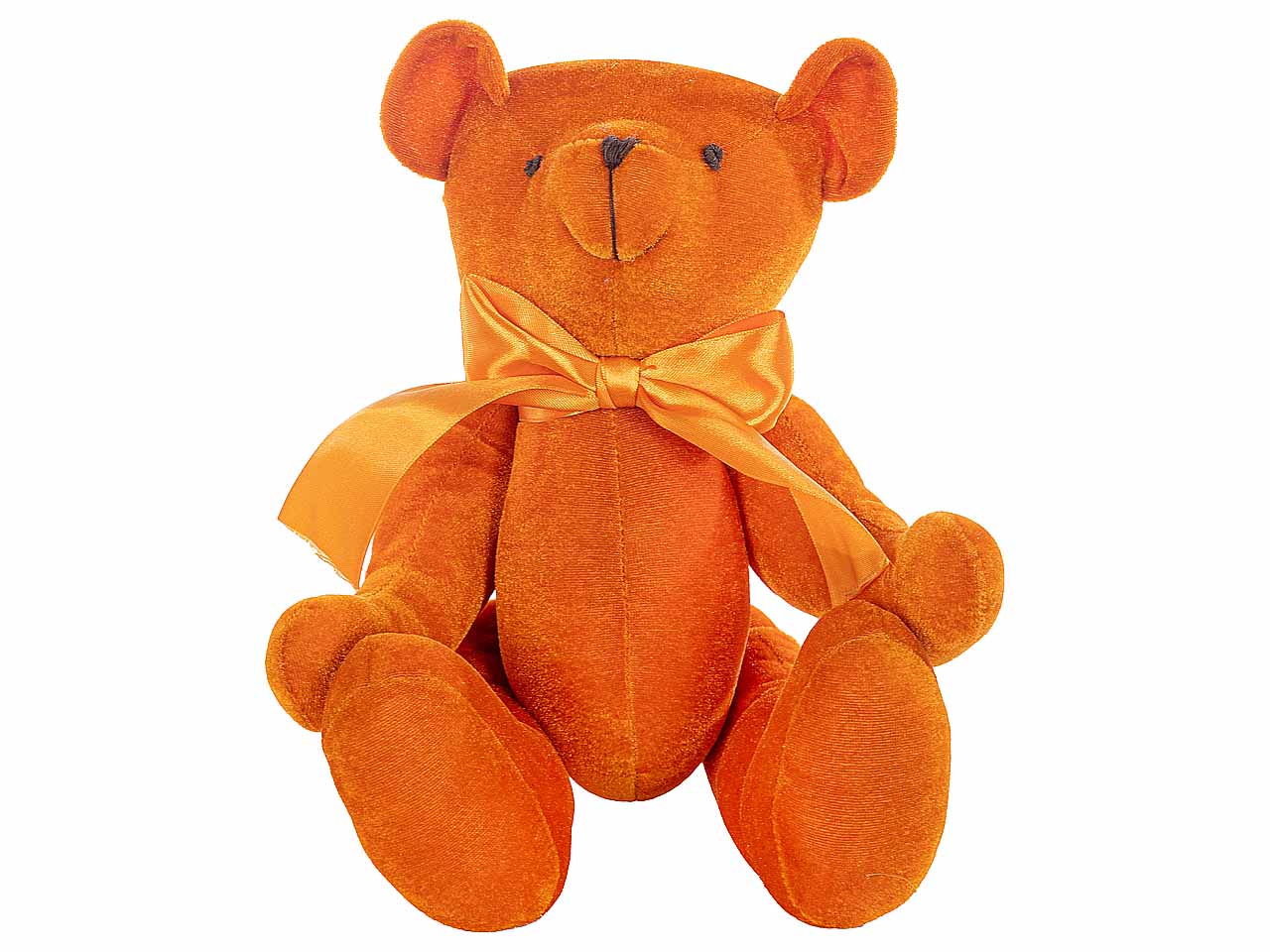 Orsetto velluto 80cm arancio n25792