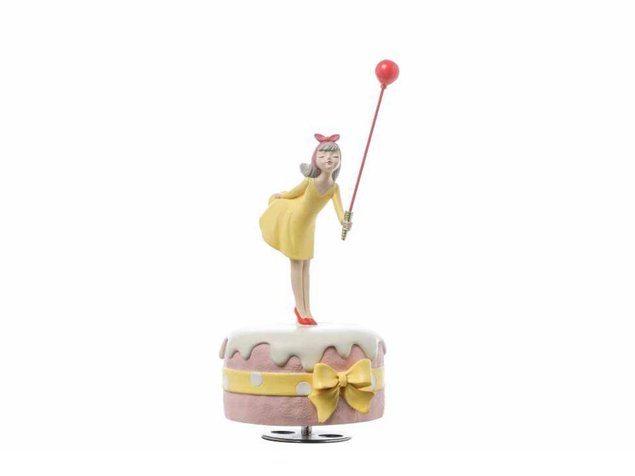 Carillon c/bubble lady h21,5cm gialloa27891