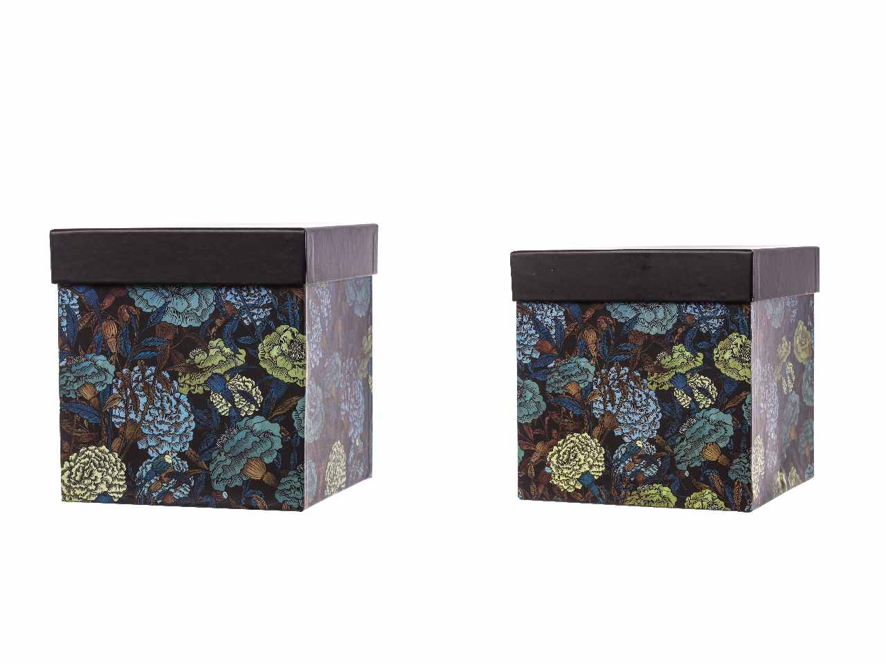 Scatole 2 pezzi blu 23x23x23,5cm n28536