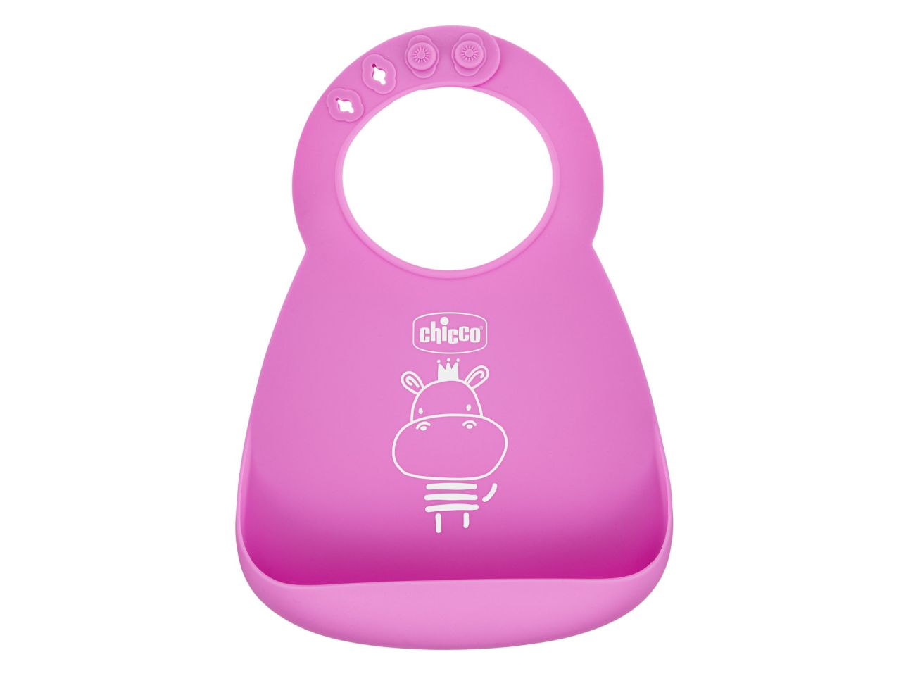 Chicco  Bavaglino in silicone facile da arrotolare Rosa