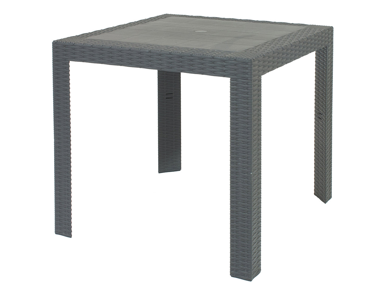 Tavolo saturno simil rattan antracite 80x80x72CM