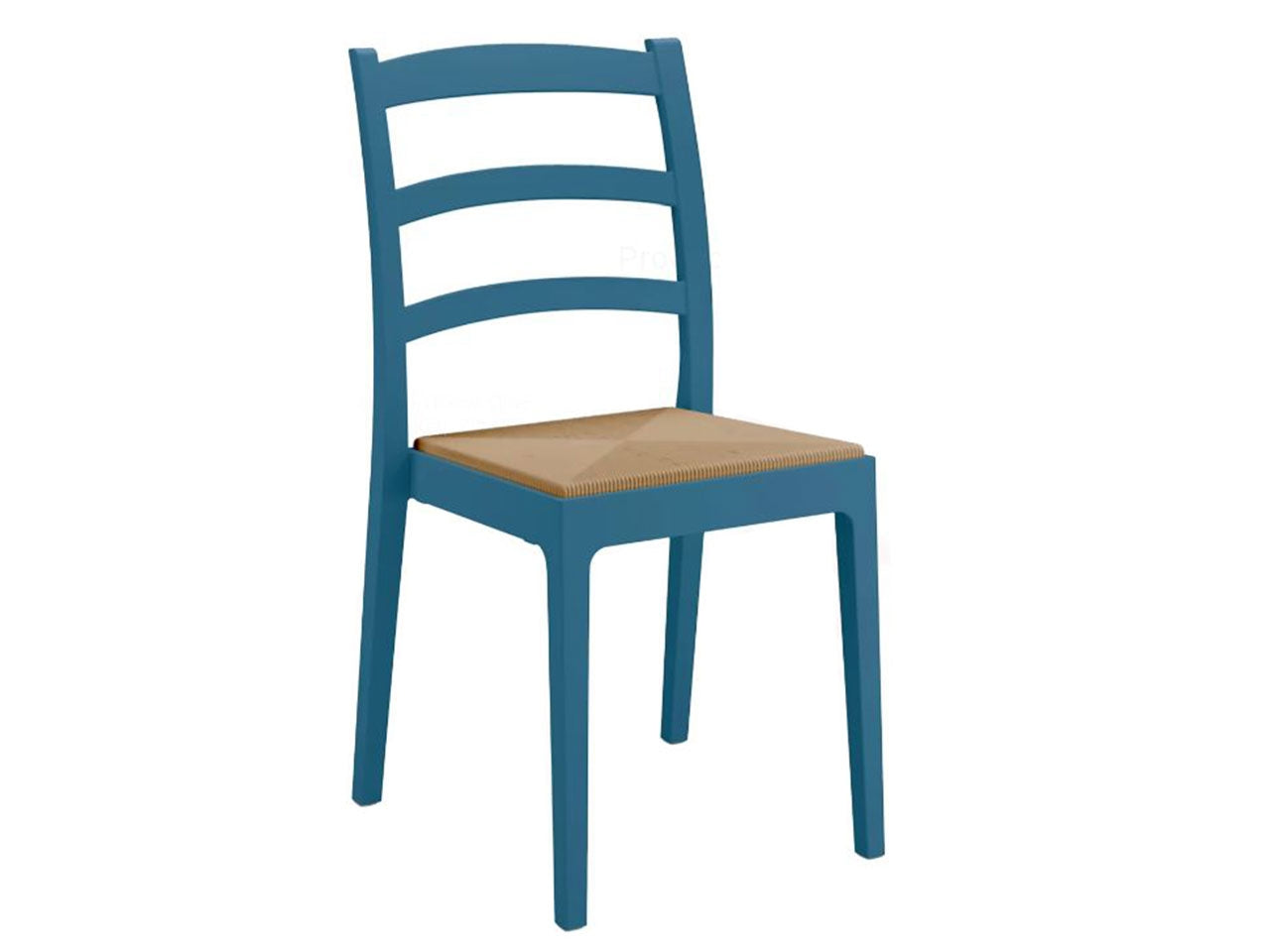 Sedia da esterno in plastica color petrolio vintage Rea 51x46x88 cm - Areta