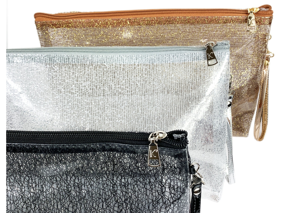 Beauty donna in plastica trasparente assortiti con polsiera, 30x19 cm - Le Kikke