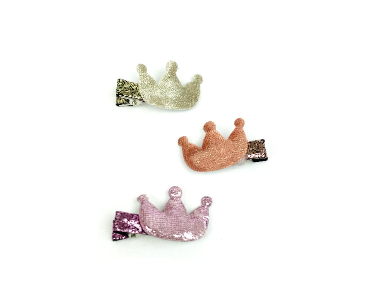 Becchetto glitter con corona velluto glitter