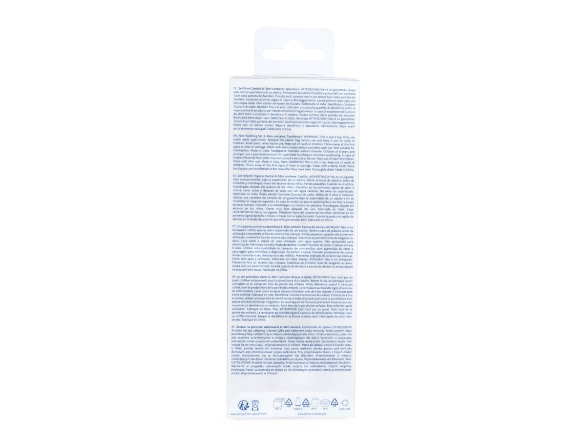 Astuccio Oral Care Chicco per igiene orale fuori casa con spazzolino e dentifricio, colore lilla, 6 + mesi