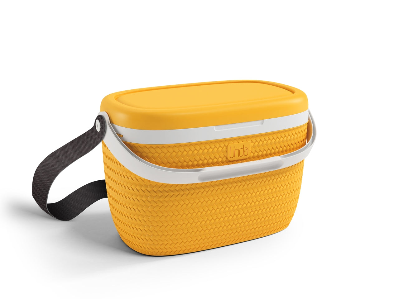 Minifrigo portatile con manico colore giallo 18l - 28x40x25 cm - Adriatic