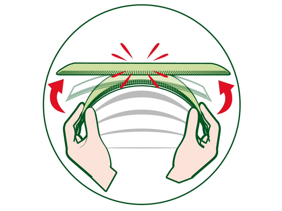 Riga 50cm verde trasparente in plastica flessibile, Linea Elastika - Arda