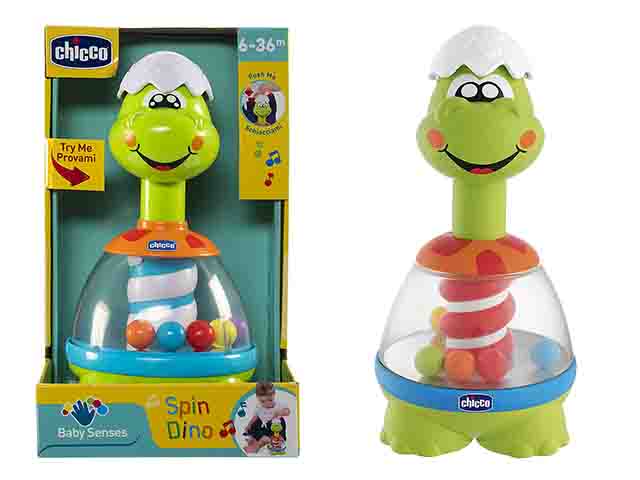 Chicco Dino Trottolino Trottola con Sfere Colorate