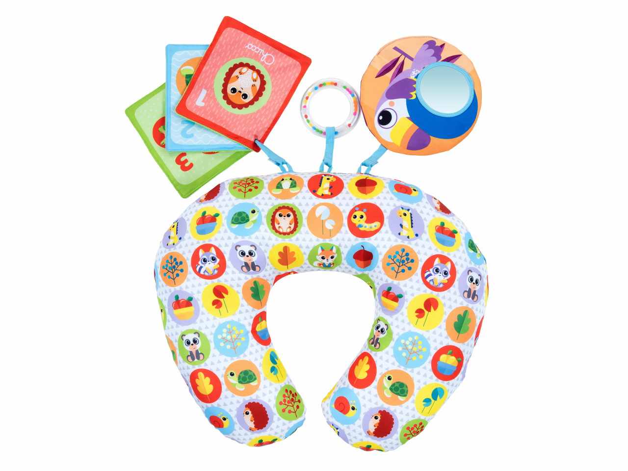 Chicco Cuscino Animal Tummy Time Cuscino Ergonomico con AttivitÃ  e Specchio
