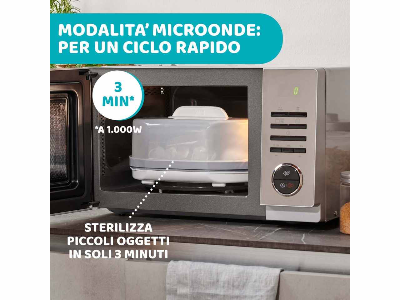 Chicco Sterilizzatore a vapore 3 in 1
