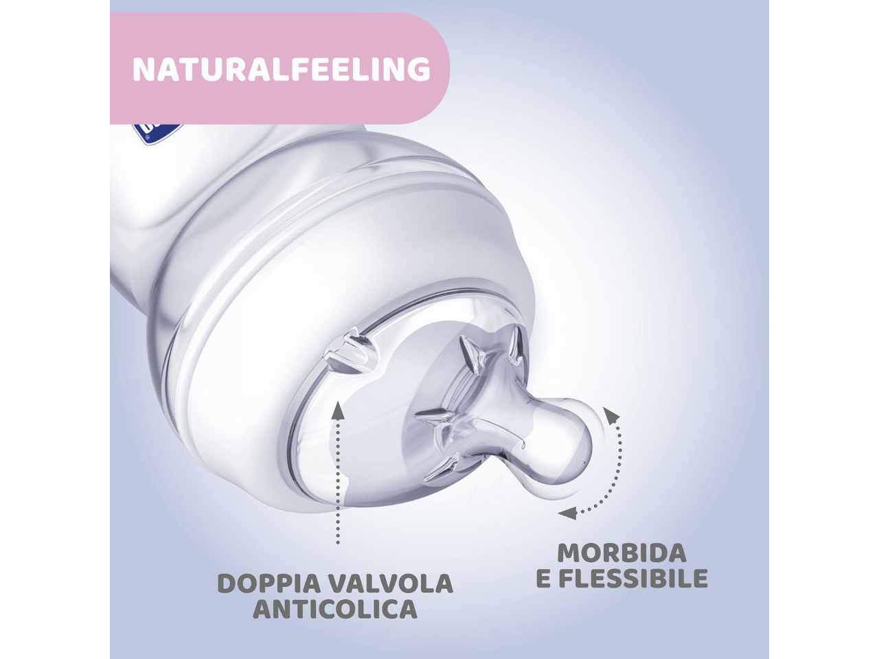 Chicco Natural Feeling Biberon Anticolica Biberon 150 ml con Tettarella Morbida