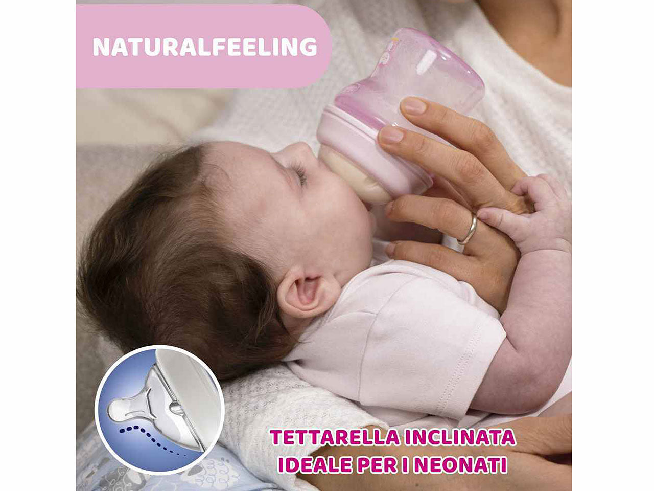 Chicco Natural Feeling Biberon Anticolica Biberon 150 ml con Tettarella Morbida