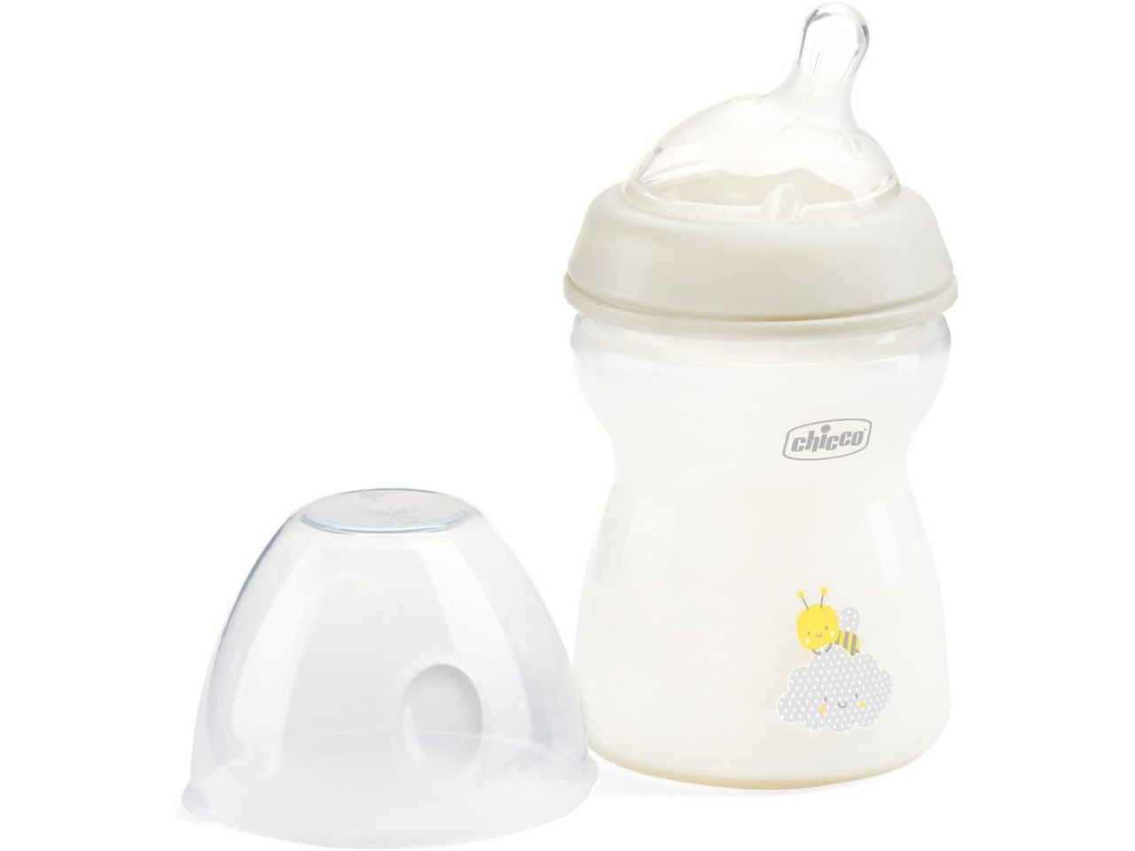 Chicco Natural Feeling Biberon Anticolica 2 Mesi+ da 250 ml con Tettarella in Silicone  Neutro