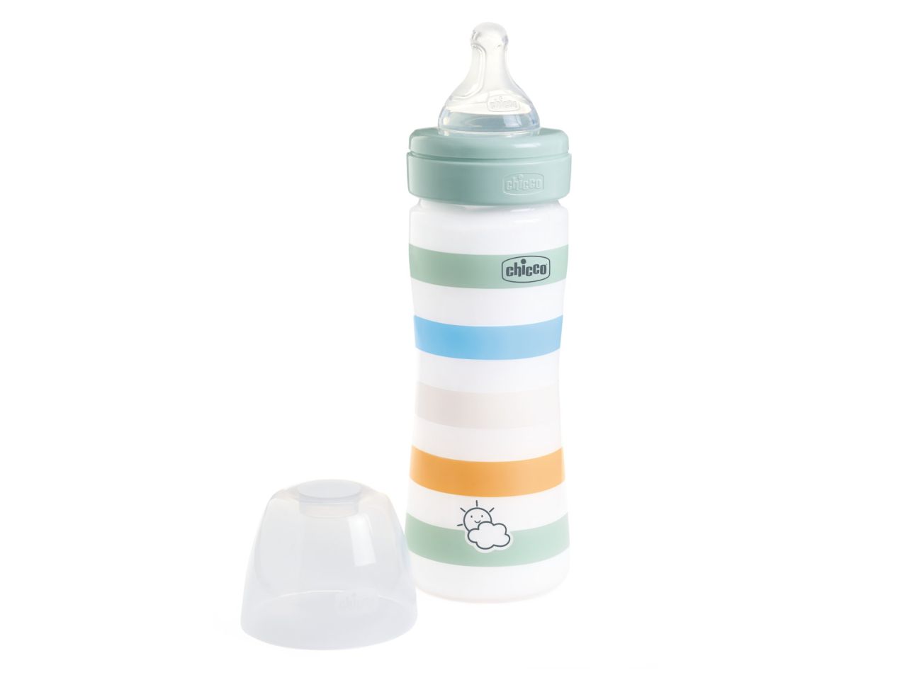 Chicco Biberon Benessere Flusso Medio con Tettarella Physio in Silicone 250 ml 2 Mesi+