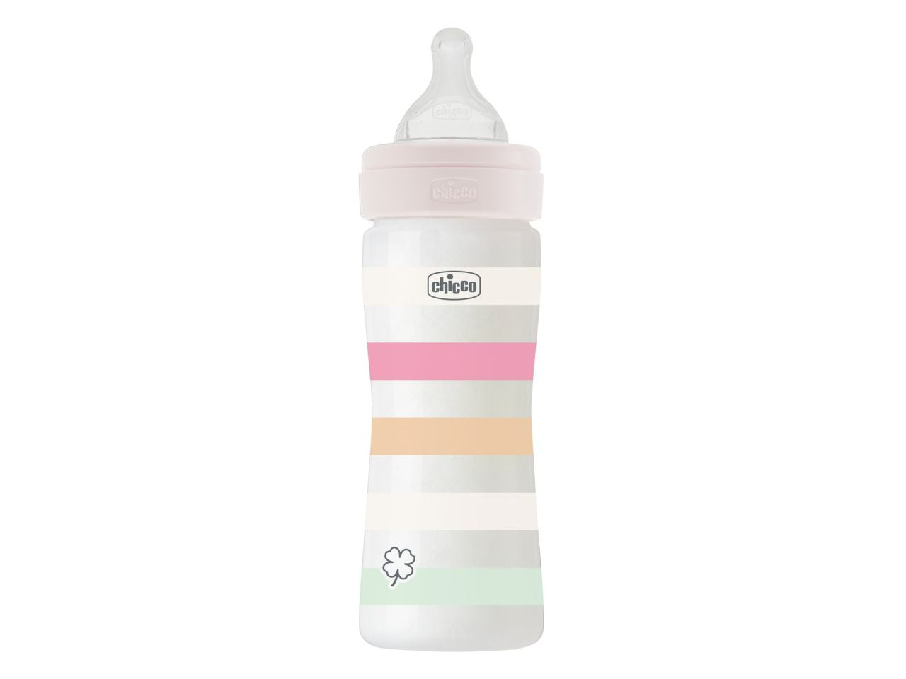 Chicco Biberon Benessere Flusso Rapido Bianco con Tettarella Physio in Silicone 250 ml 2 Mesi+