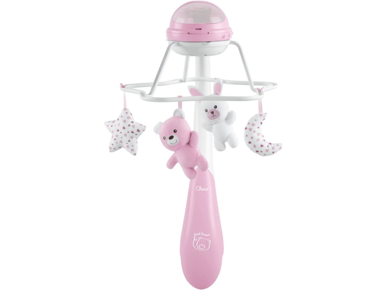 Chicco Giostrina Musicale Arcobaleno Rosa Giostrina con Melodie e Proiezione Arcobaleno