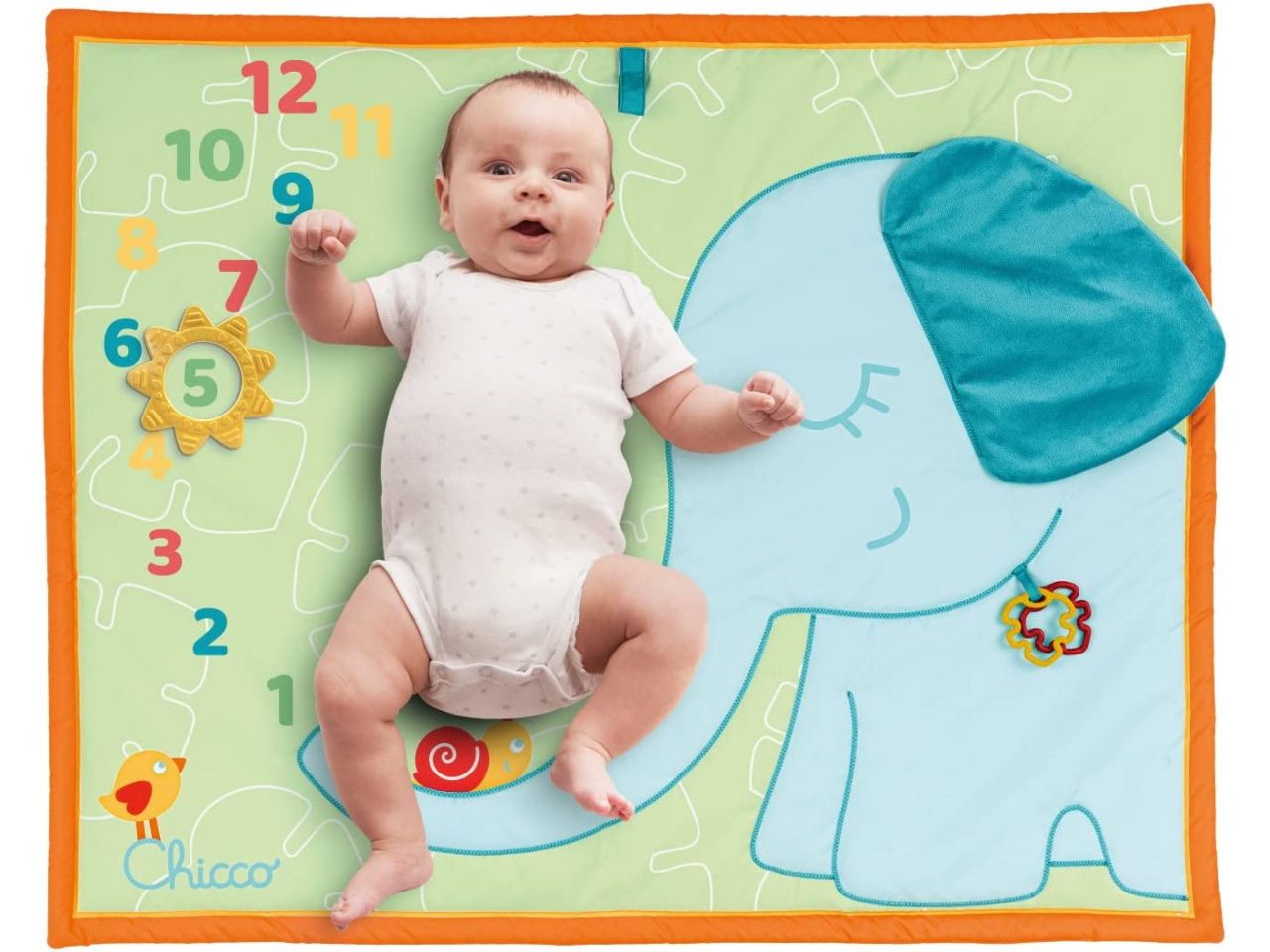 Chicco Tappeto Complimese Tappeto Morbido con Anello Dentizione