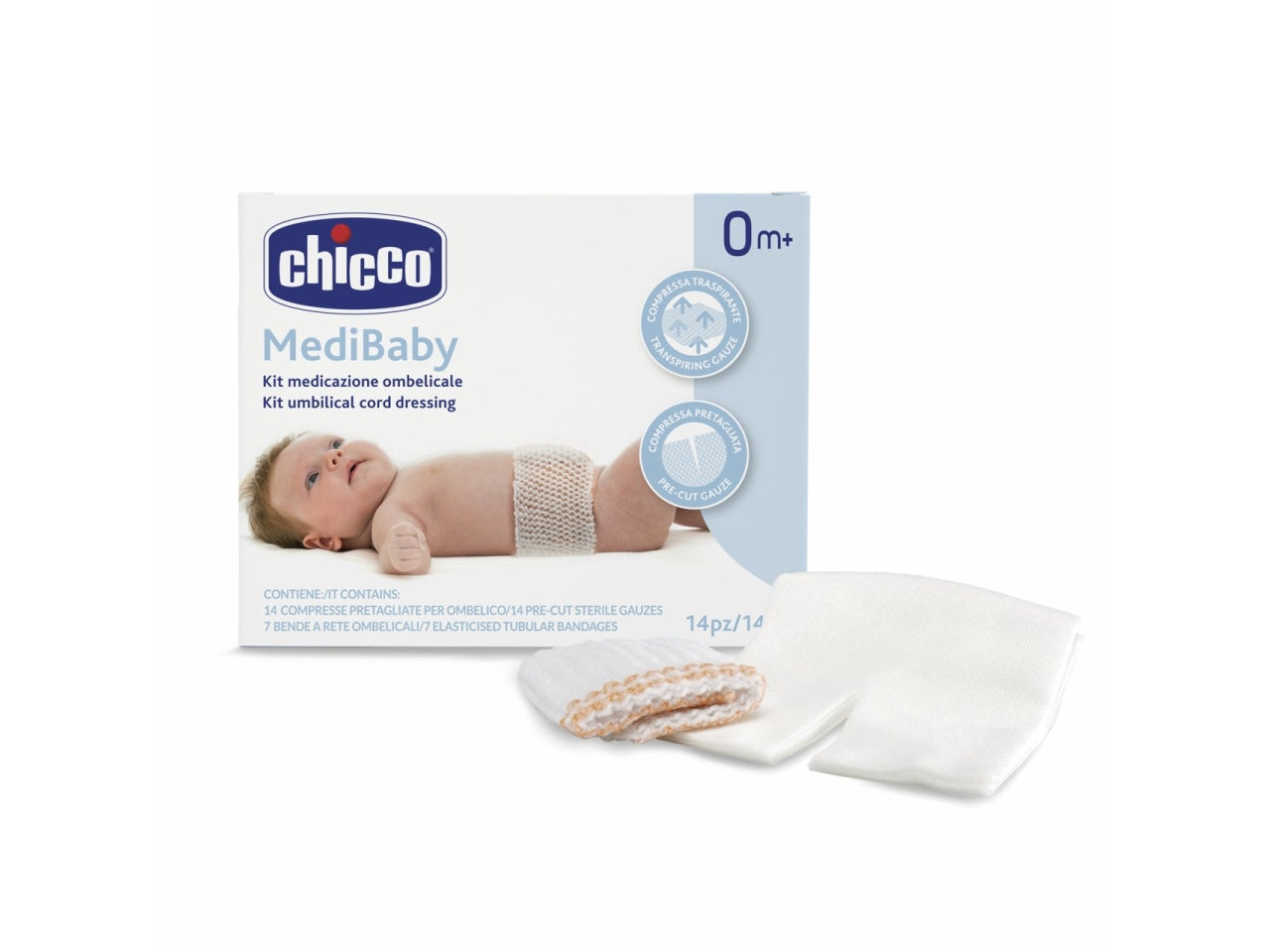 Kit medicazione ombelicale per neonati, Made in Italy - Chicco