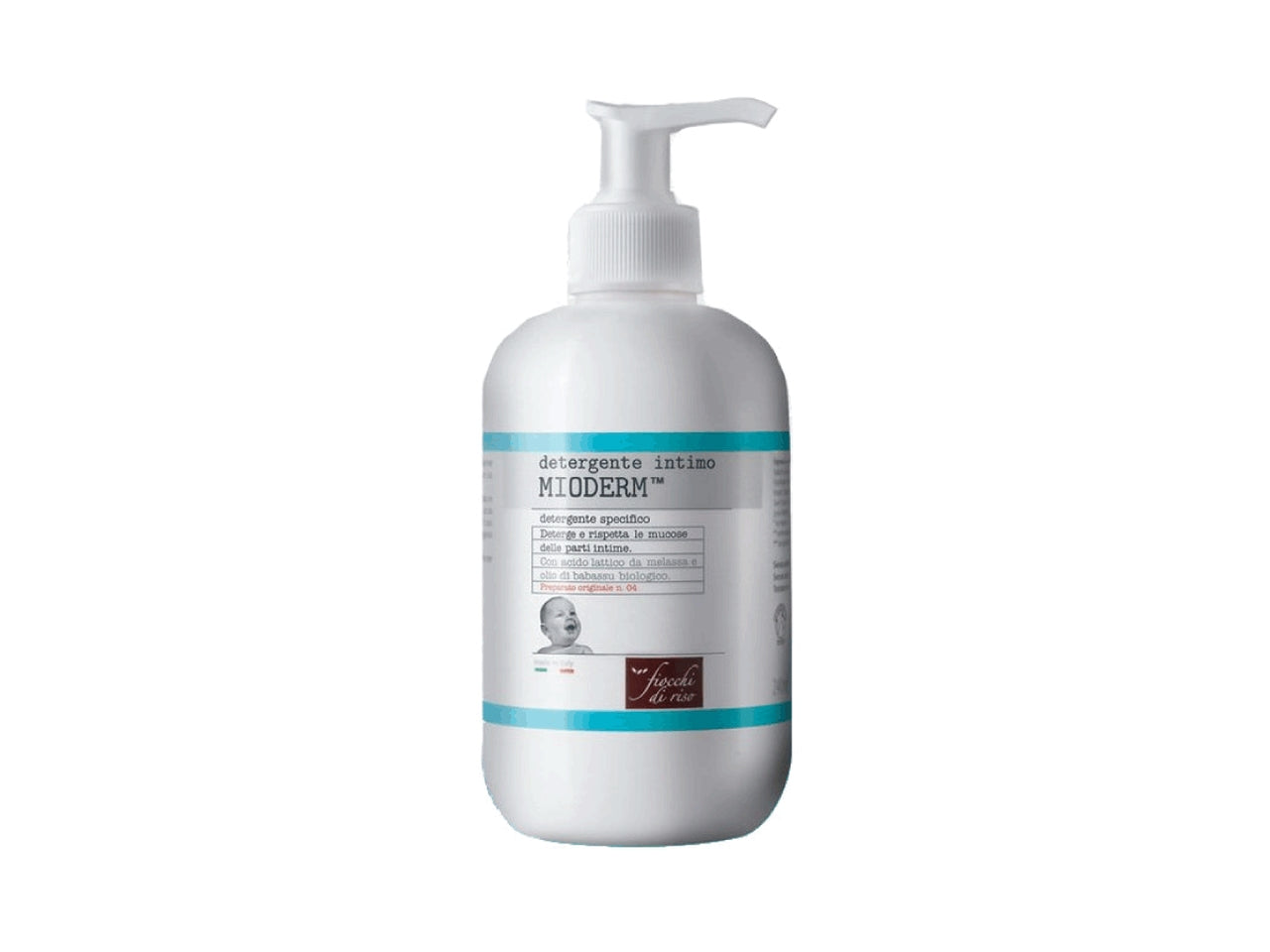 Detergente intimo Mioderm 240 ml per l'igiene del neonato confezione 2 pezzi, Made in Italy - Fiocchi di Riso