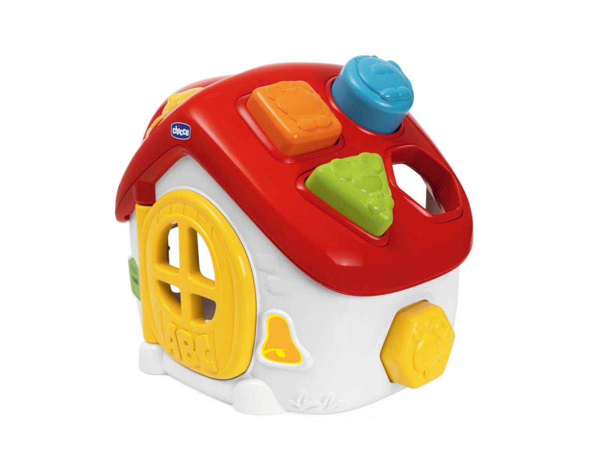 Chicco ABC Casetta Incastri - Multicolor, Plastica, EtÃ  10-36 Mesi, Batterie Incluse, Dimensioni 19,2x15x16,8 cm $