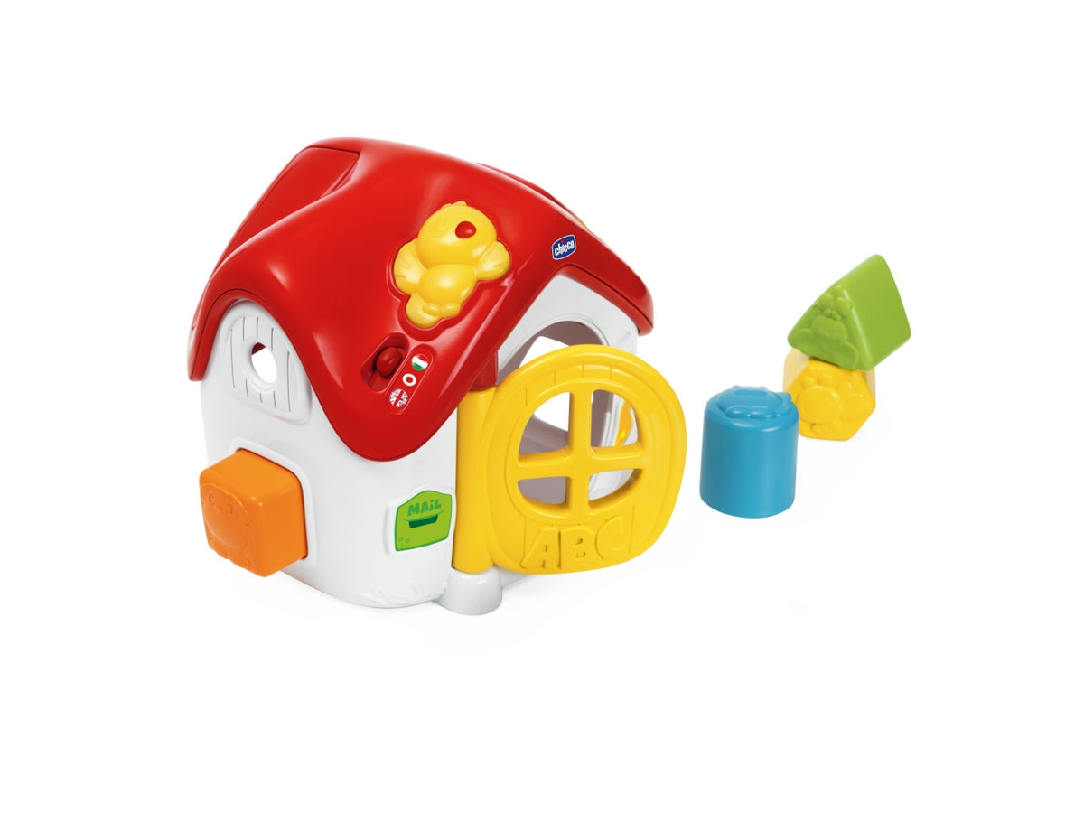 Chicco ABC Casetta Incastri - Multicolor, Plastica, EtÃ  10-36 Mesi, Batterie Incluse, Dimensioni 19,2x15x16,8 cm $