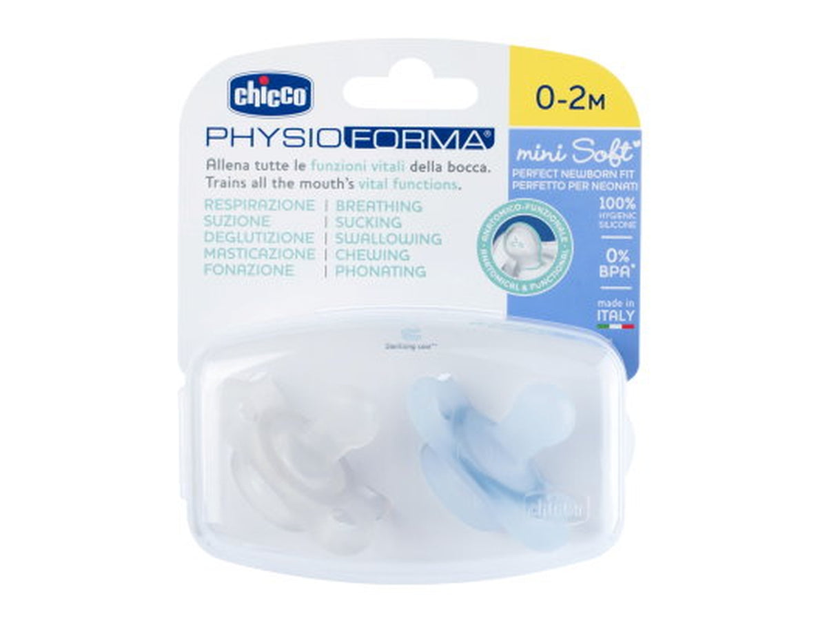 Set di 2 mini gommotti azzurri 0-2m, Adatto per 0-2 mesi | Chicco