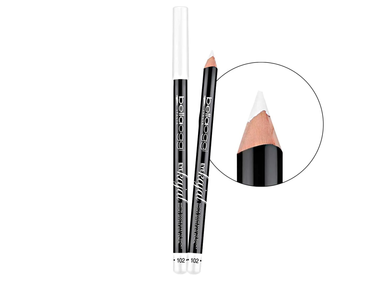 Matita Occhi Eye Kajal - Effetto Smoky, Alta Definizione - White Kajal - Bellaoggi