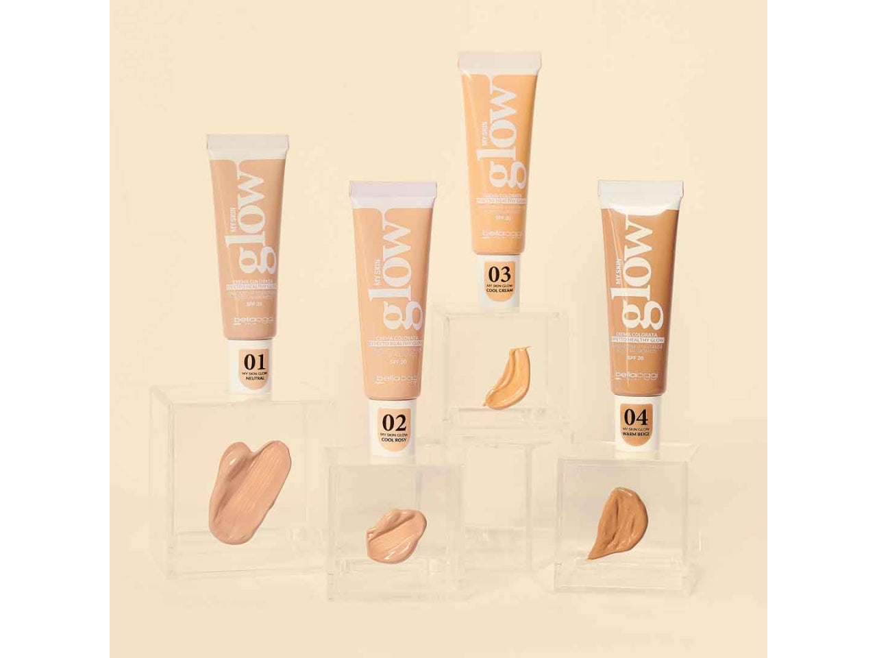 Fondotinta My Skin Glow Crema Colorata - Effetto Healthy Glow - Warm Beige - Bellaoggi