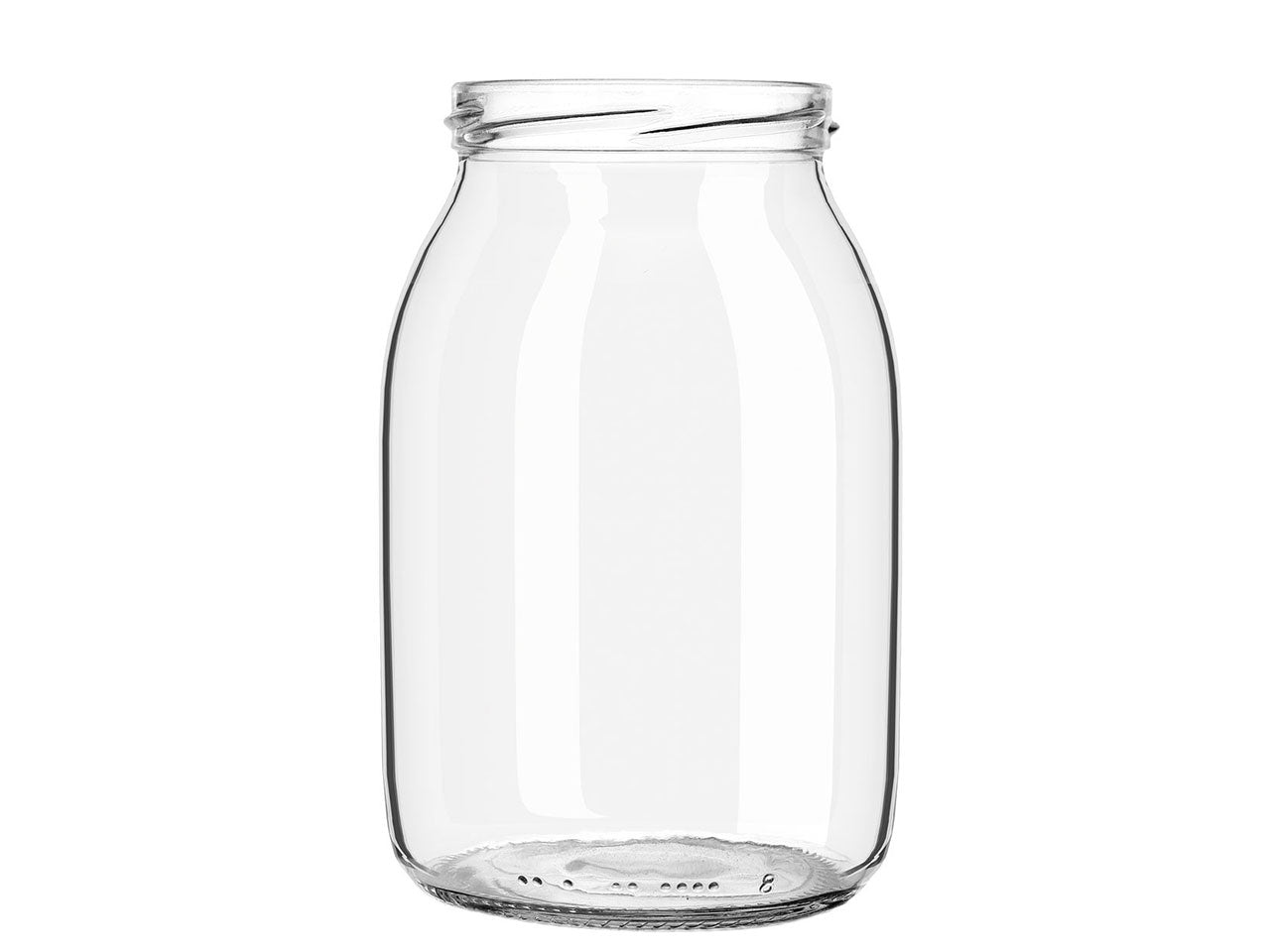 Vaso in vetro cc.1062 imboccatura 82mm $