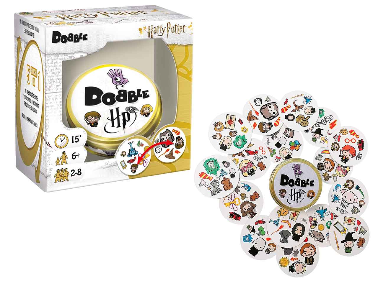 Dobble Harry Potter: Gioco da Tavolo di RapiditÃ  per 2-8 Giocatori dai 6 Anni in su, Edizione Italiana - Asmodee